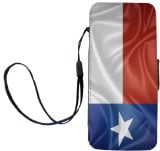 Rikki KnightTM Texas State Flag PU Leather Wallet Type Flip Case with Magnetic Flap and Wristlet for Apple iPhone 5 &5s