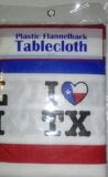 State of Texas Plastic Flannelback Tablecloth
